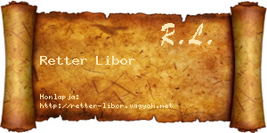 Retter Libor névjegykártya